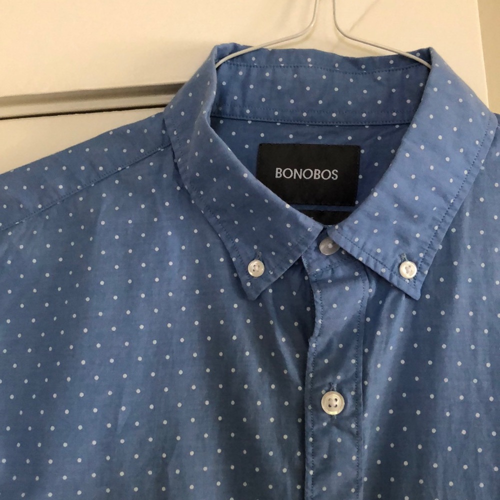 Men’s Bonobos blue causal button up